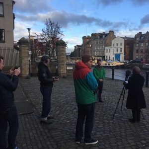 Filming outside